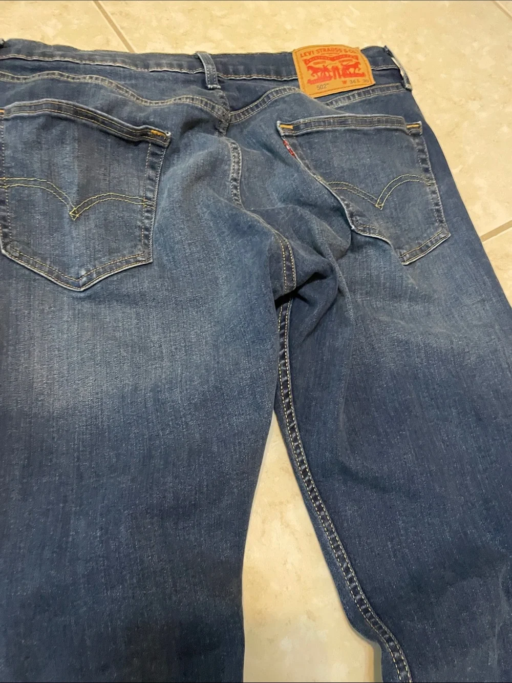 Levi's Men's Straight Jeans in Dark Blue Denim